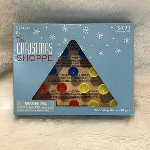 New Triangle Wooden Peg Game Brain Teaser - Ages 4 & Up